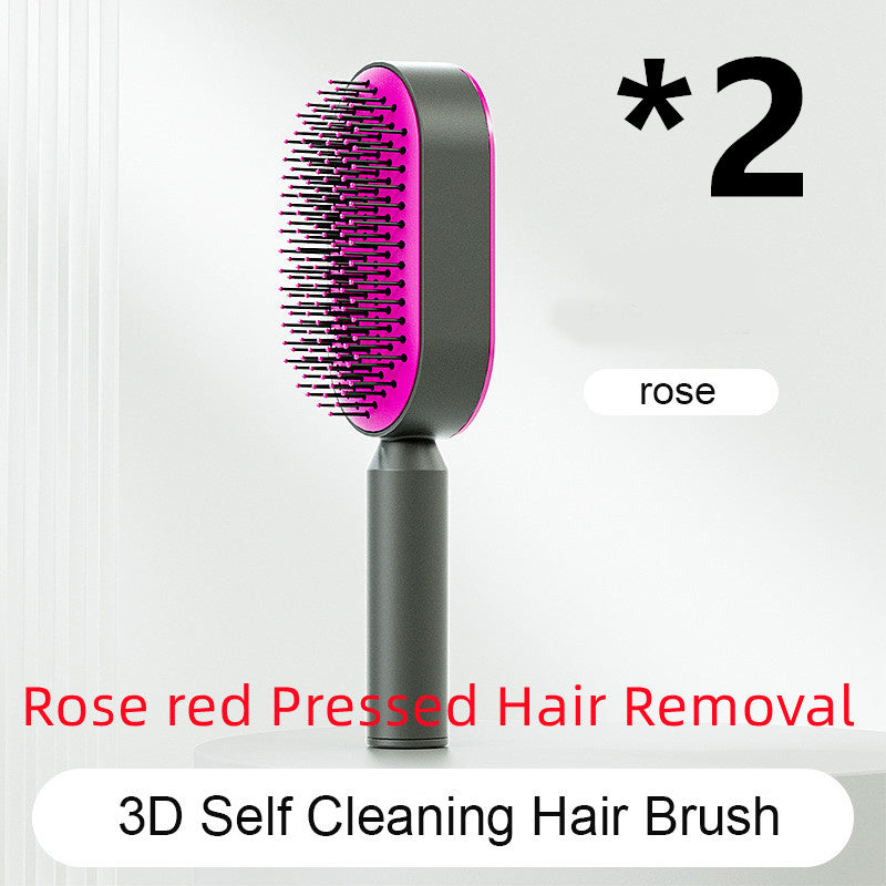 Self-Cleaning Hair Brush – Anti-Static & Scalp Massager