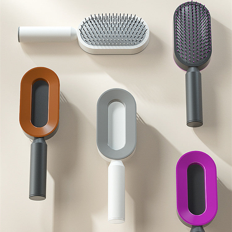 Self-Cleaning Hair Brush – Anti-Static & Scalp Massager