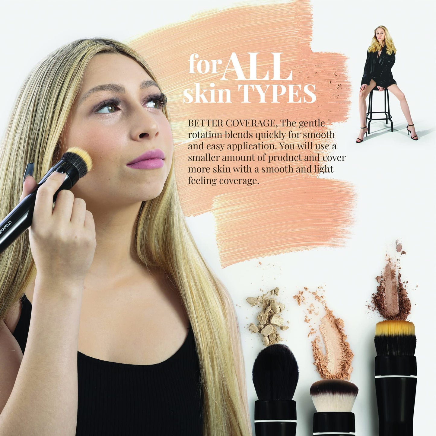 Rechargeable Electric Makeup Brush – Portable & Professional Finish